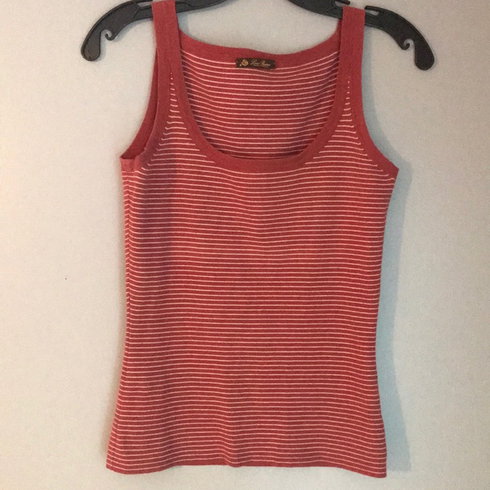 Lori Piana red stripped tank top